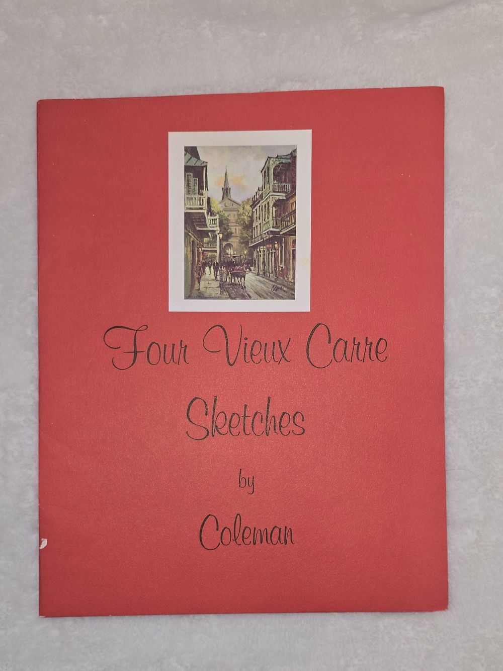 "Four Vieux Carre Sketches" by O. L. Coleman, featuring 11x14 art prints of icon